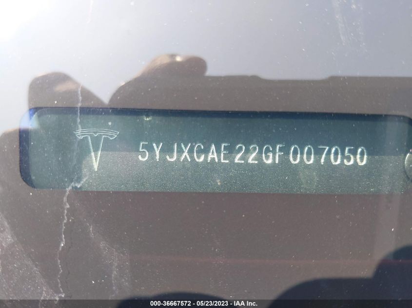 2016 TESLA MODEL X 70D/90D/75D/60D - 5YJXCAE22GF007050