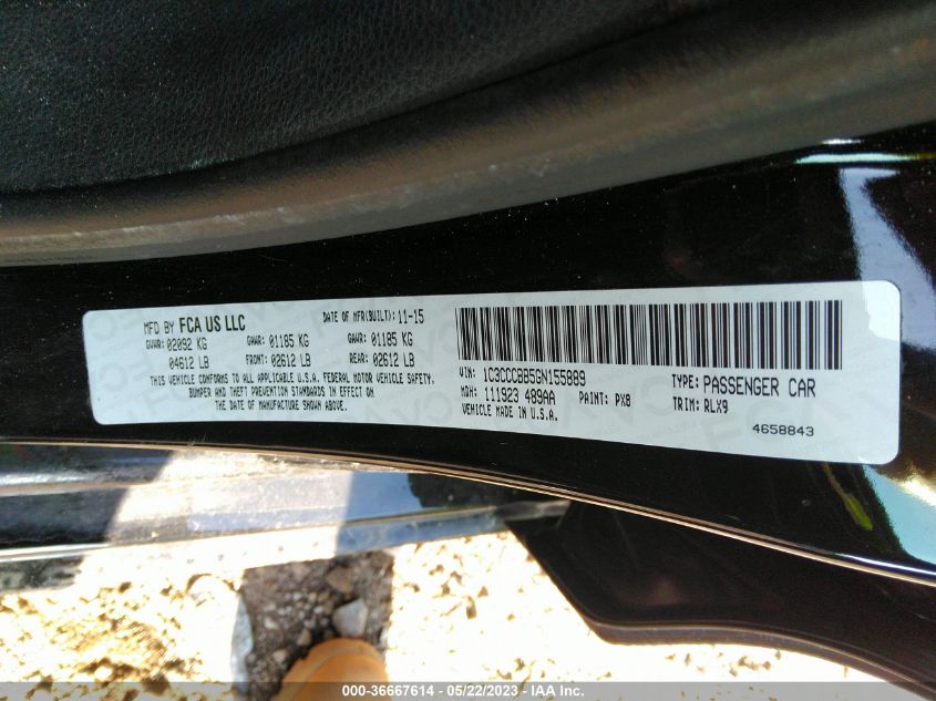 2016 CHRYSLER 200 S - 1C3CCCBB5GN155889