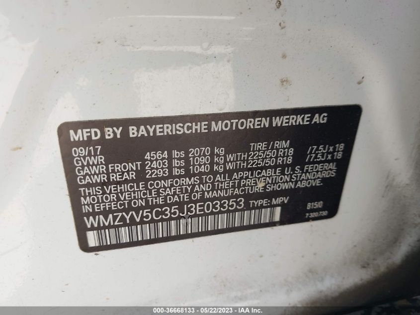 2018 MINI COUNTRYMAN COOPER - WMZYV5C35J3E03353