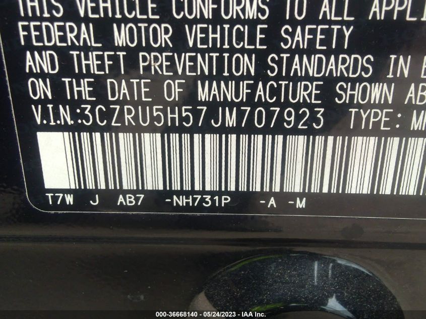 2018 HONDA HR-V EX - 3CZRU5H57JM707923