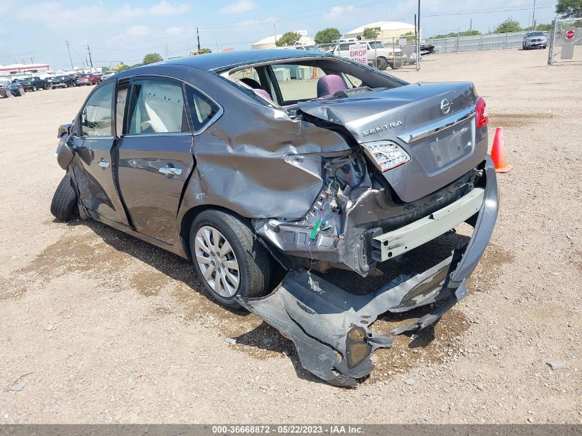 2015 NISSAN SENTRA S - 3N1AB7AP7FY323143