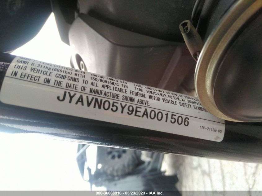 2014 YAMAHA XVS950 CU - JYAVN05Y9EA001506