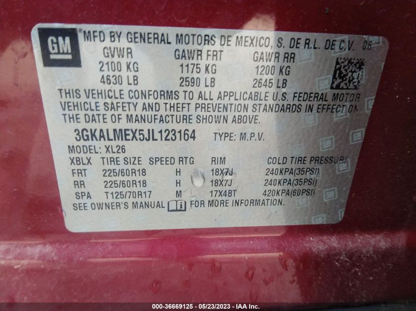 2018 GMC TERRAIN SLE - 3GKALMEX5JL123164