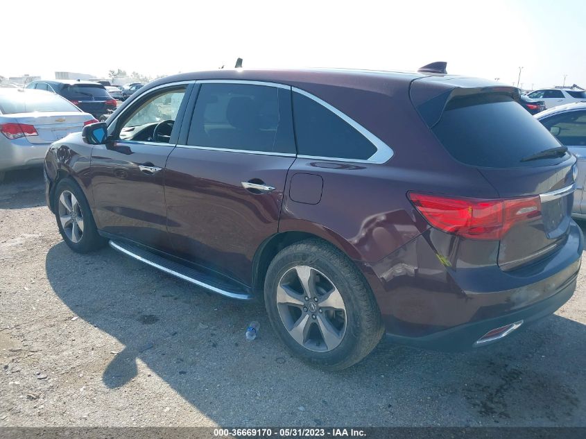 2014 ACURA MDX - 5FRYD3H20EB005687