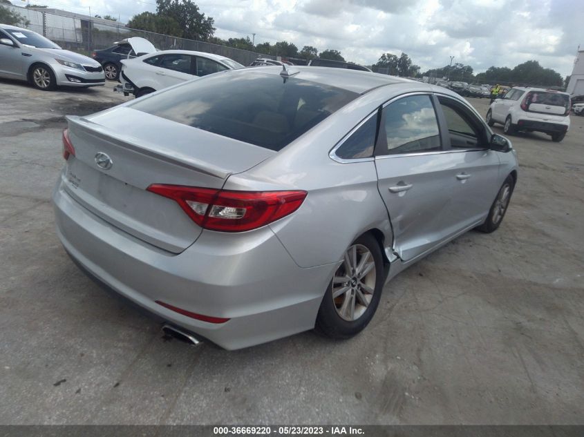 2015 HYUNDAI SONATA 2.4L SE - 5NPE24AF8FH199370