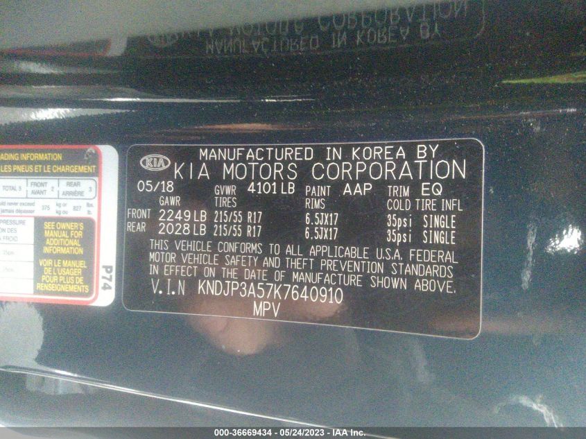 2019 KIA SOUL + - KNDJP3A57K7640910