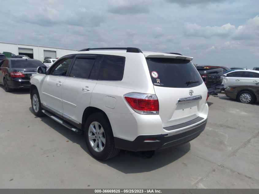 2013 TOYOTA HIGHLANDER - 5TDZK3EH3DS131086