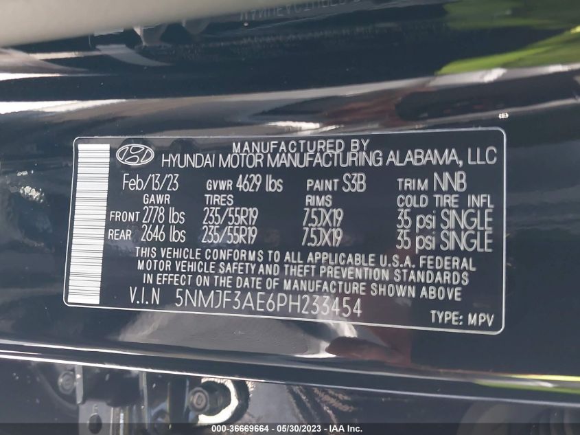 2023 HYUNDAI TUCSON SEL - 5NMJF3AE6PH233454