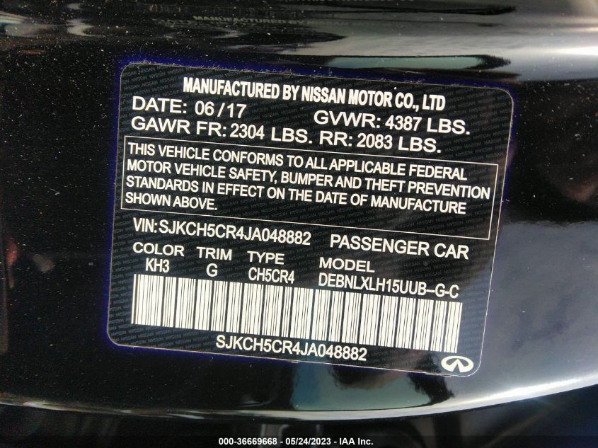 2018 INFINITI QX30 LUXURY SJKCH5CR4JA048882