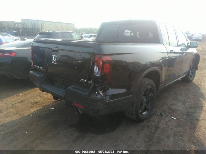 2022 HONDA RIDGELINE BLACK EDITION - 5FPYK3F81NB011102