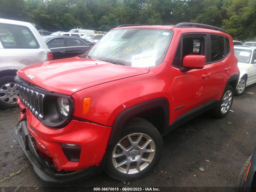 VIN ZACNJBBB6KPK28589 2019 JEEP RENEGADE LATITUDE