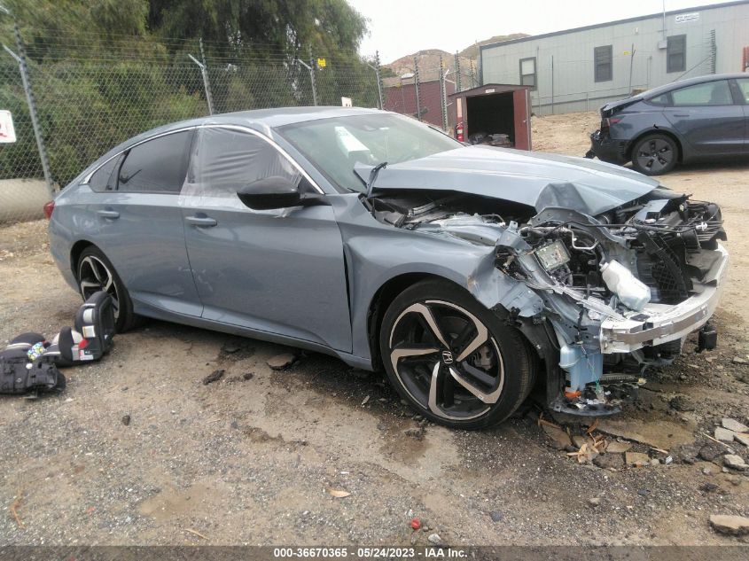 2022 HONDA ACCORD SEDAN SPORT - 1HGCV1F39NA099572