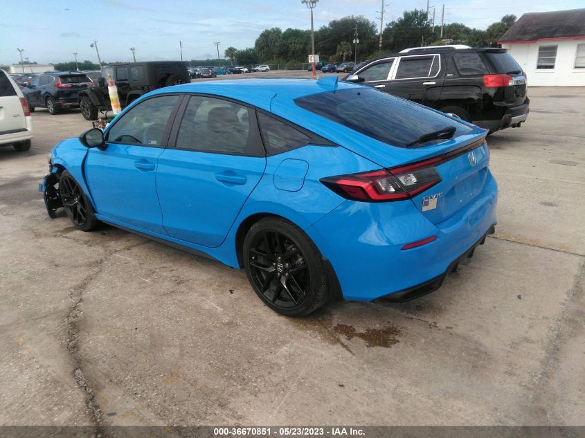 2022 HONDA CIVIC HATCHBACK SPORT - 19XFL2H88NE012905