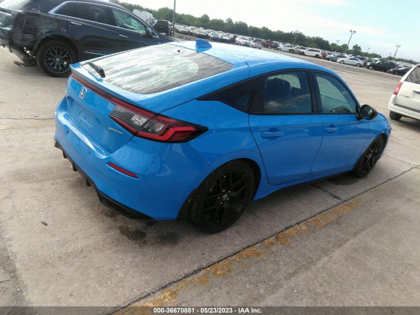 2022 HONDA CIVIC HATCHBACK SPORT - 19XFL2H88NE012905