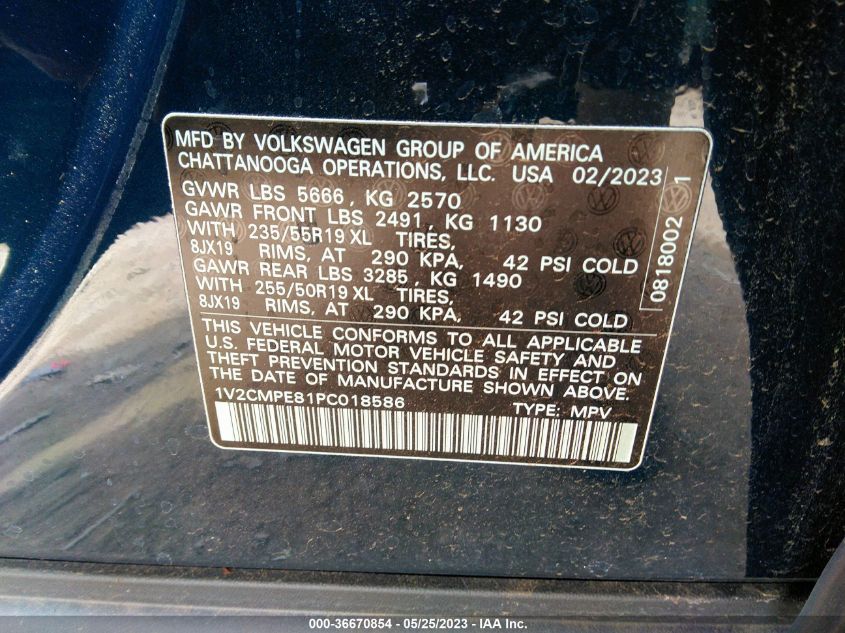 2023 VOLKSWAGEN ID.4 PRO 1V2CMPE81PC018586