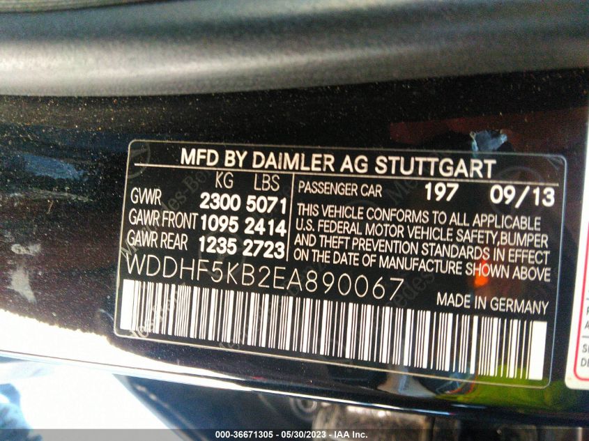 2014 MERCEDES-BENZ E-CLASS E 350 - WDDHF5KB2EA890067