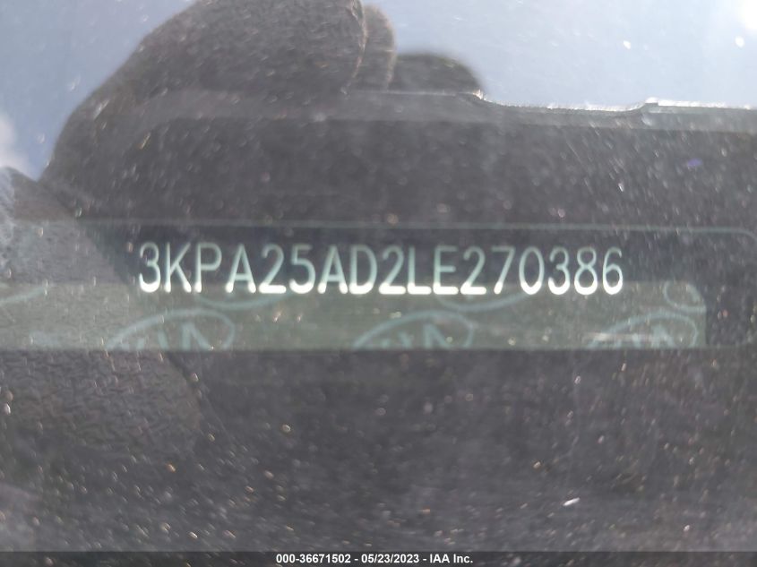 2020 KIA RIO 5-DOOR S 3KPA25AD2LE270386