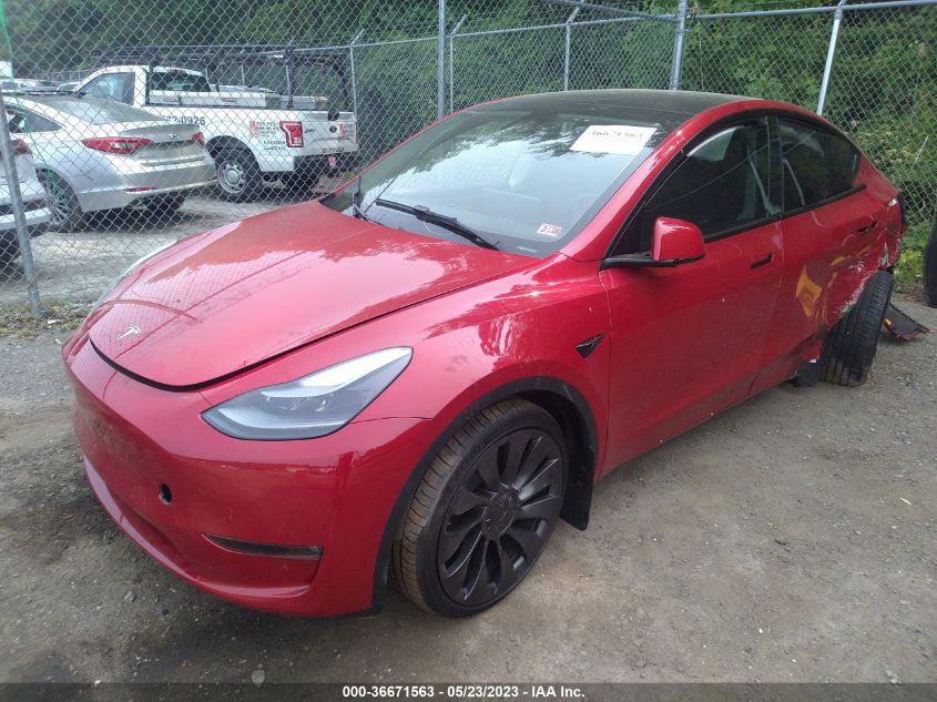2023 TESLA MODEL Y PERFORMANCE - 7SAYGDEF1PF673171