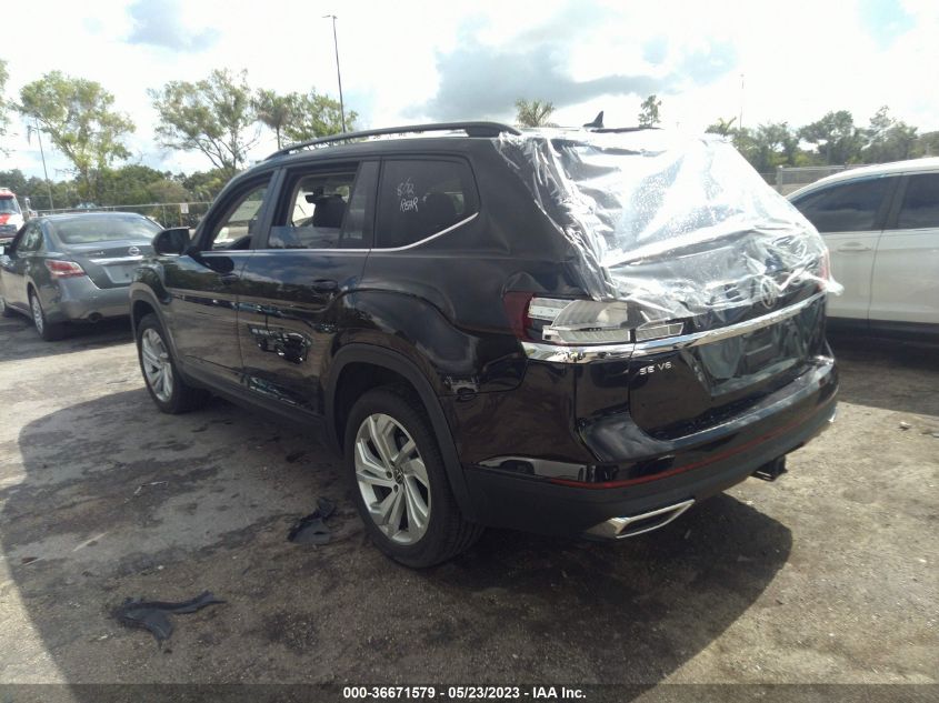 2021 VOLKSWAGEN ATLAS 3.6L V6 SE W/TECHNOLOGY - 1V2JR2CA0MC507767