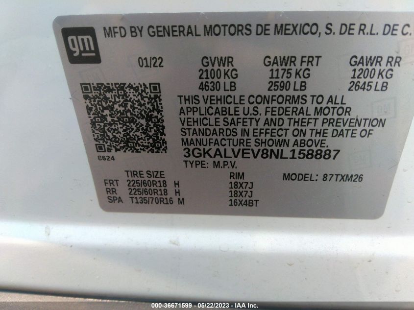 2022 GMC TERRAIN SLT - 3GKALVEV8NL158887