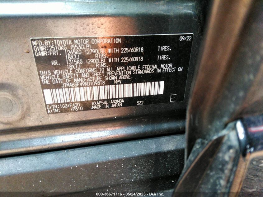 2022 TOYOTA RAV4 PRIME SE - JTMAB3FV9ND109818