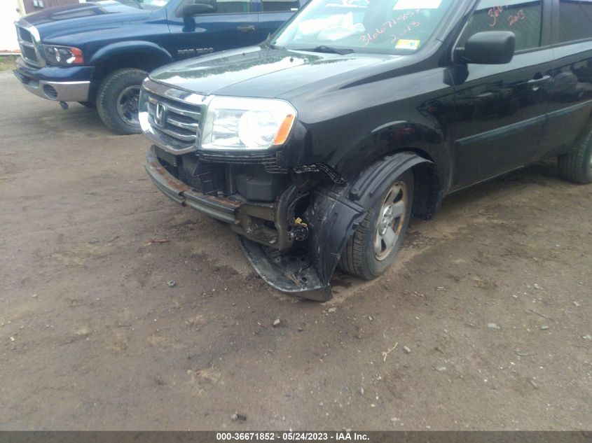 2013 HONDA PILOT LX - 5FNYF4H20DB008847