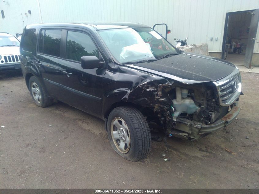 2013 HONDA PILOT LX - 5FNYF4H20DB008847