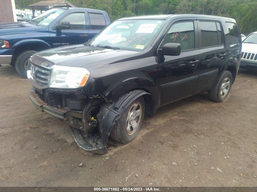 2013 HONDA PILOT LX - 5FNYF4H20DB008847
