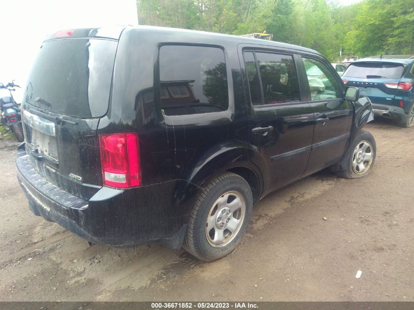 2013 HONDA PILOT LX - 5FNYF4H20DB008847