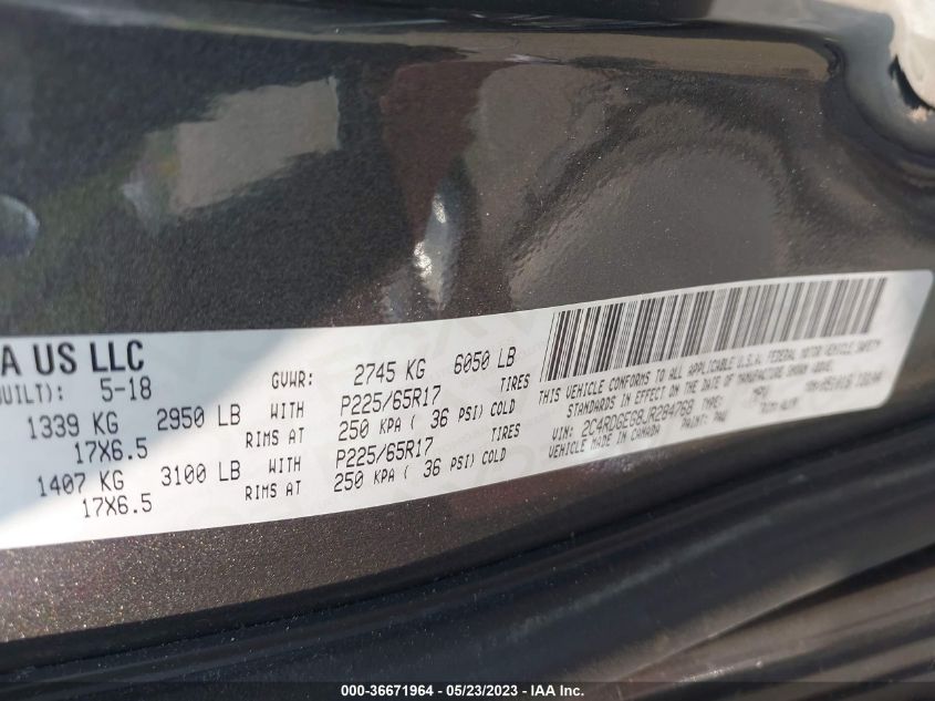 2018 DODGE GRAND CARAVAN GT - 2C4RDGEG8JR284768