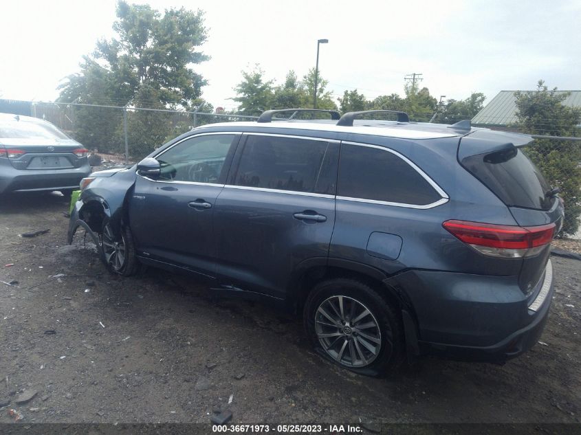 2018 TOYOTA HIGHLANDER HYBRID XLE - 5TDJGRFH1JS050602
