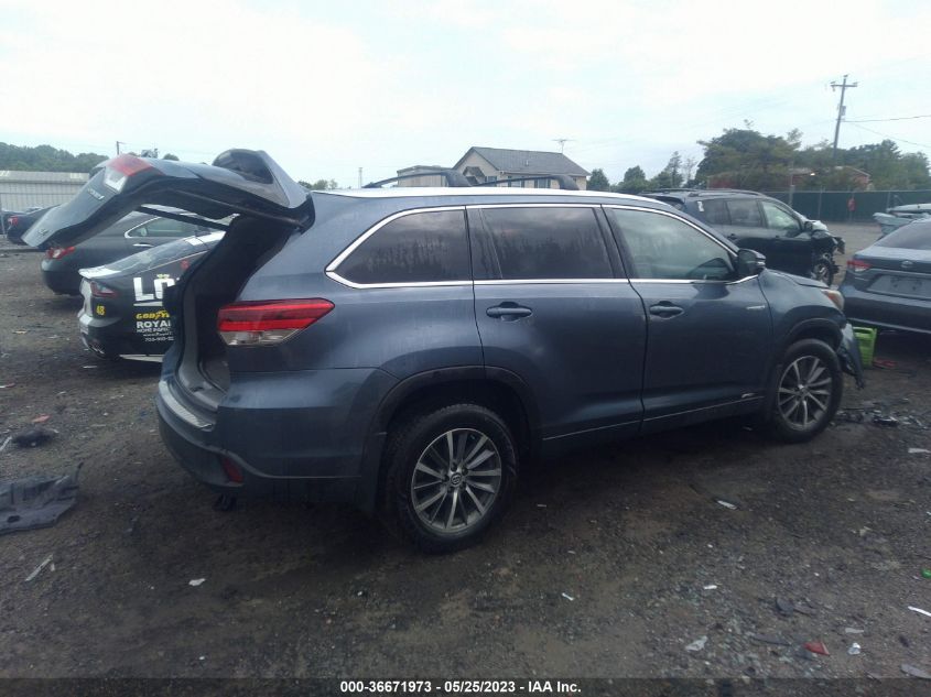2018 TOYOTA HIGHLANDER HYBRID XLE - 5TDJGRFH1JS050602