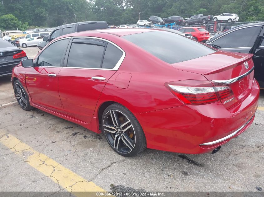 2016 HONDA ACCORD SEDAN SPORT - 1HGCR2F52GA120387