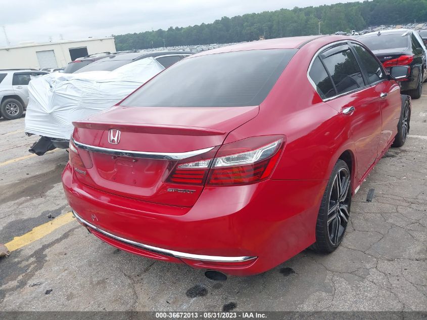 2016 HONDA ACCORD SEDAN SPORT - 1HGCR2F52GA120387