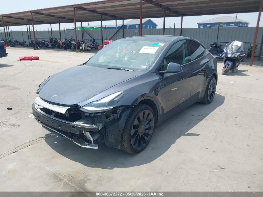 2022 TESLA MODEL Y PERFORMANCE - 7SAYGDEF9NF454598