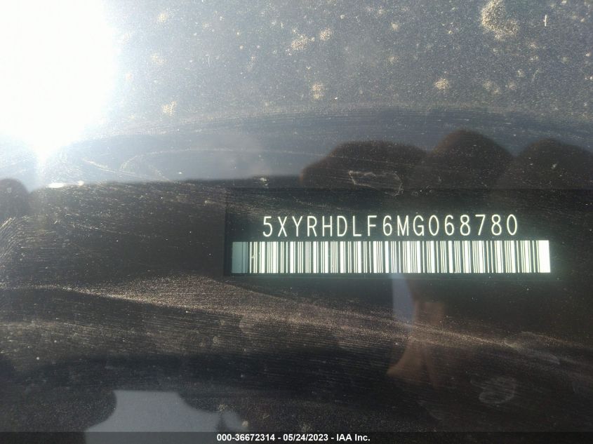 2021 KIA SORENTO EX - 5XYRHDLF6MG068780