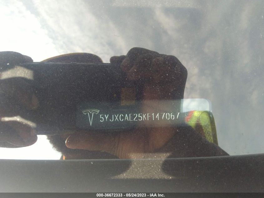 2019 TESLA MODEL X - 5YJXCAE25KF147067
