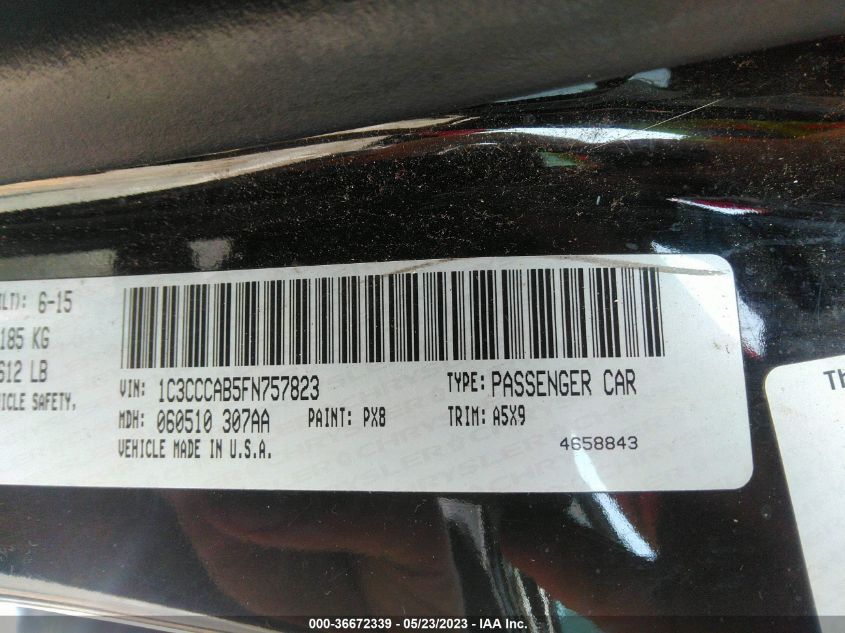 2015 CHRYSLER 200 LIMITED - 1C3CCCAB5FN757823