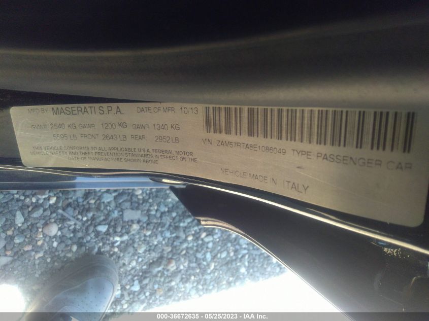 2014 MASERATI GHIBLI S Q4 ZAM57RTA8E1086049