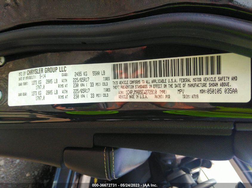 2014 JEEP CHEROKEE SPORT - 1C4PJMAB5EW272910