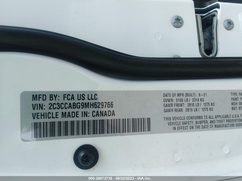 2021 CHRYSLER 300 300S - 2C3CCABG9MH629766