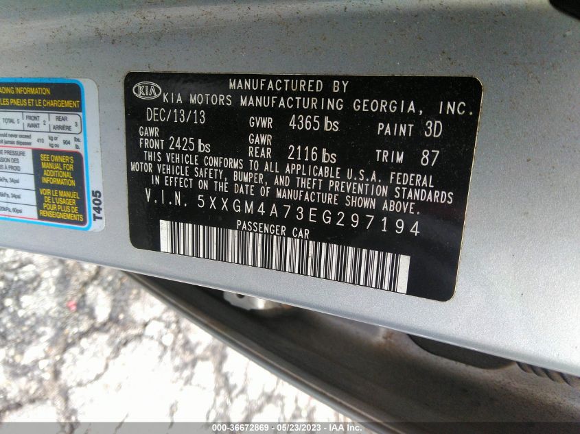 2014 KIA OPTIMA LX - 5XXGM4A73EG297194