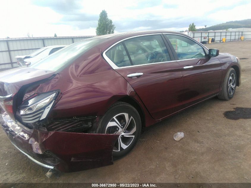 2016 HONDA ACCORD SEDAN LX - 1HGCR2F38GA004657