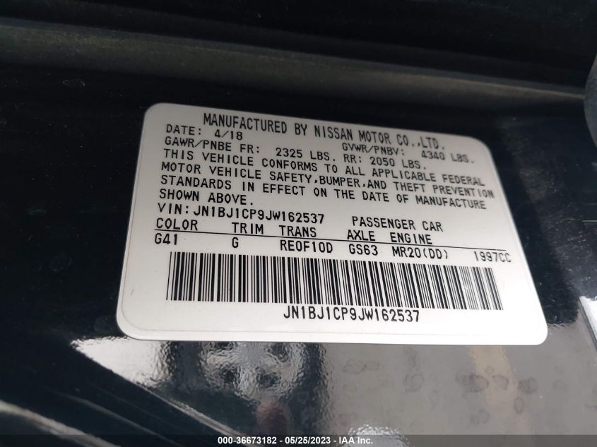 2018 NISSAN ROGUE SPORT S - JN1BJ1CP9JW162537
