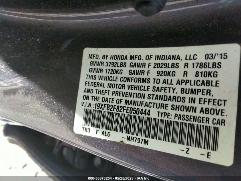 2015 HONDA CIVIC SEDAN EX - 19XFB2F82FE050444