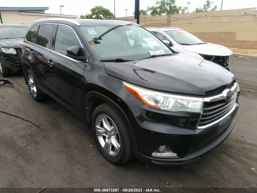 2014 TOYOTA HIGHLANDER LIMITED - 5TDDKRFH2ES007307