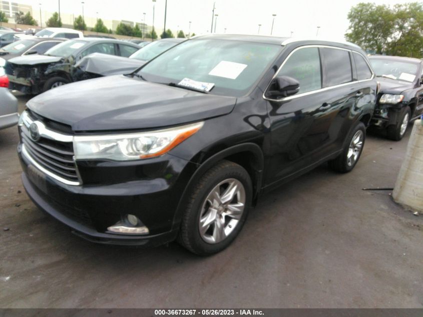 2014 TOYOTA HIGHLANDER LIMITED - 5TDDKRFH2ES007307