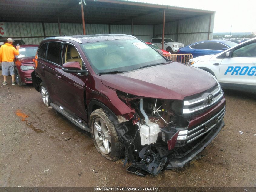 2019 TOYOTA HIGHLANDER LIMITED - 5TDYZRFH3KS304014