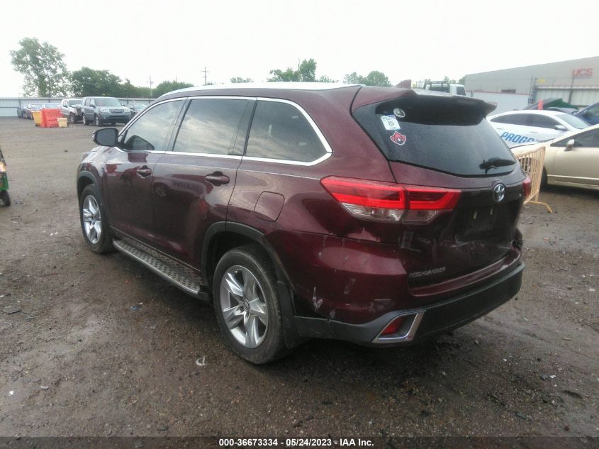 2019 TOYOTA HIGHLANDER LIMITED - 5TDYZRFH3KS304014