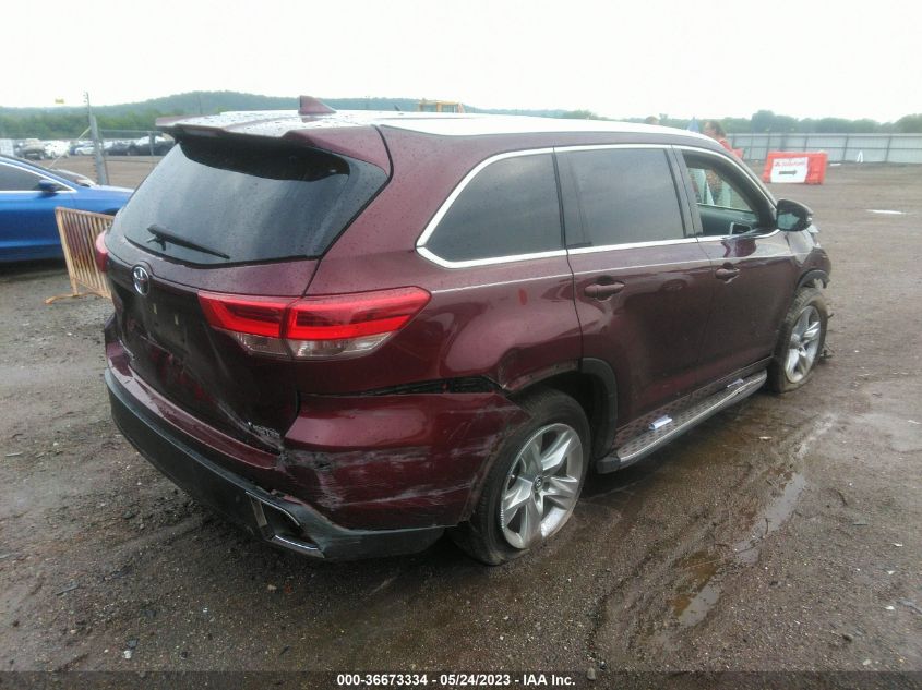 2019 TOYOTA HIGHLANDER LIMITED - 5TDYZRFH3KS304014